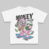 Jordan 12 GS “Pearl Pink” DopeSkill Toddler Kids T-shirt Money Callin' Graphic Streetwear - White