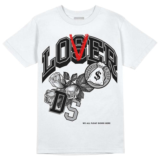 Jordan 1 Low OG “Shadow” DopeSkill T-Shirt Loser Lover Graphic Streetwear - White