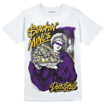 Jordan 12 “Field Purple” DopeSkill T-Shirt Stackin Mines Graphic Streetwear - White