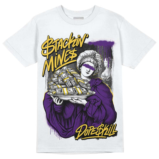 Jordan 12 “Field Purple” DopeSkill T-Shirt Stackin Mines Graphic Streetwear - White