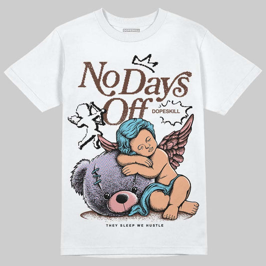 Harris Tweed x Dunk Low Denim Turquoise and Baroque Brown DopeSkill T-Shirt New No Days Off Graphic Streetwear - White