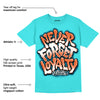 Dunk Dolphins DopeSkill Tahiti Blue T-shirt Never Forget Loyalty Graphic