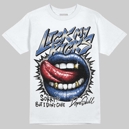 Jordan 1 Low Travis Scott x Fragment DopeSkill T-Shirt Lick My Kicks Graphic Streetwear - White