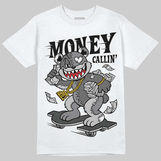 Jordan 4 “Black Cat” (2025) DopeSkill T-Shirt Money Callin' Graphic Streetwear - White