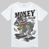 Jordan 4 “Black Cat” (2025) DopeSkill T-Shirt Money Callin' Graphic Streetwear - White