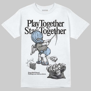 New Balance Abzorb 2000 “Silver/Blue” DopeSkill T-Shirt Play together, Stay together Graphic Streetwear - WHite 