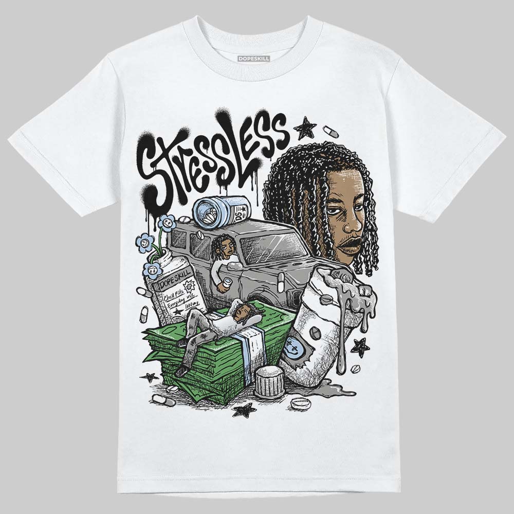 Jordan 5 "White Metallic" DopeSkill T-Shirt Stressless Graphic Streetwear - White