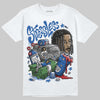 Jordan 3 "True Blue" DopeSkill T-Shirt Stressless Graphic Streetwear - White