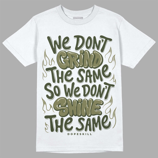 Jordan 4 Retro SE Craft Medium Olive DopeSkill T-Shirt Grind Shine Graphic Streetwear - White