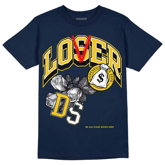 Dunk Low Vintage “Michigan” DopeSkill Midnight Navy T-Shirt Loser Lover  Graphic Streetwear 