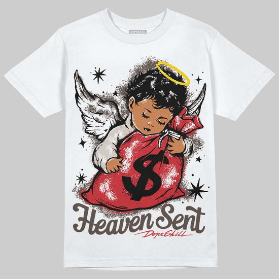 Adidas Samba OG Cloud White Better Scarlet Supplier Colour DopeSkill T-Shirt Heaven Sent Graphic Streetwear - White