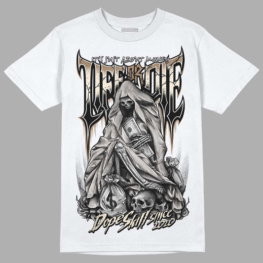 Jordan 5 SE “Sail” DopeSkill T-Shirt Life or Die Graphic Streetwear - White 