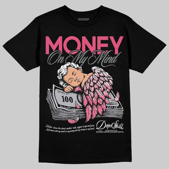 ASICS Gel Kayano 14 Pink Glo DopeSkill T-Shirt MOMM Graphic Streetwear - Black