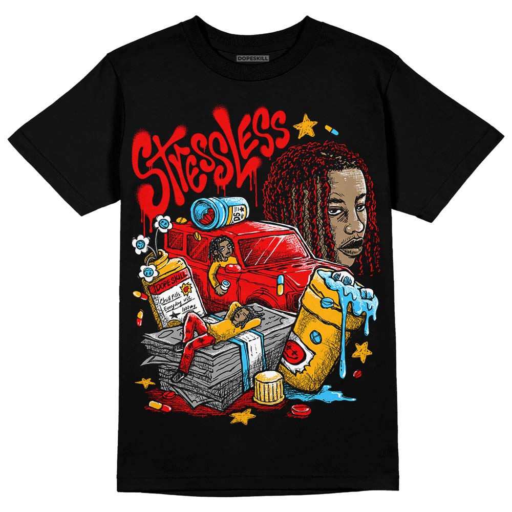 Red Sneakers DopeSkill T-Shirt Stressless Graphic Streetwear - Black