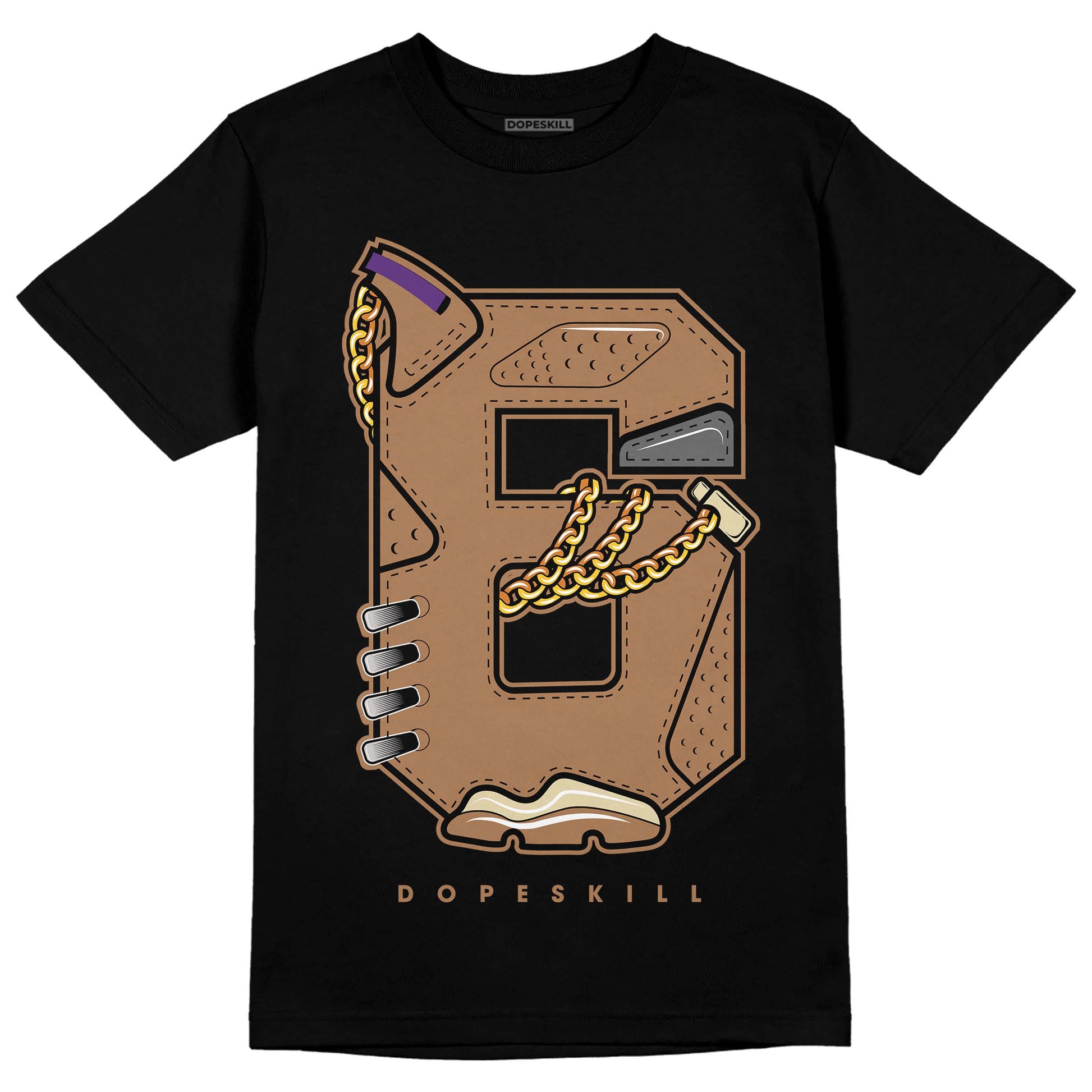 Jordan 6 WMNS Gore-Tex Brown Kelp DopeSkill T-Shirt No.6 Graphic Streetwear - Black