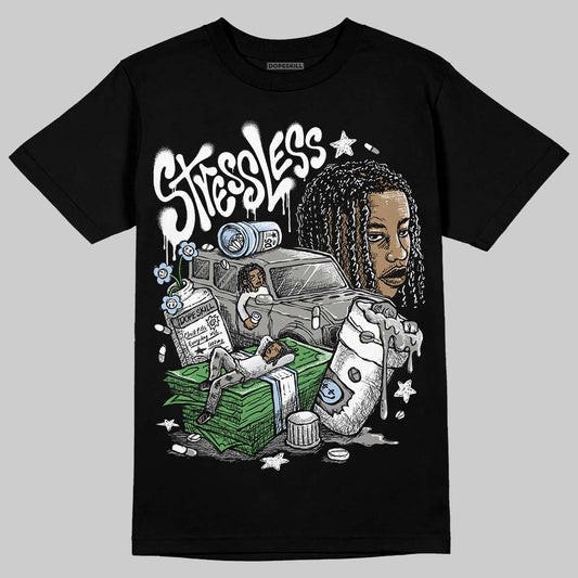 Jordan 5 "White Metallic" DopeSkill T-Shirt Stressless Graphic Streetwear - Black