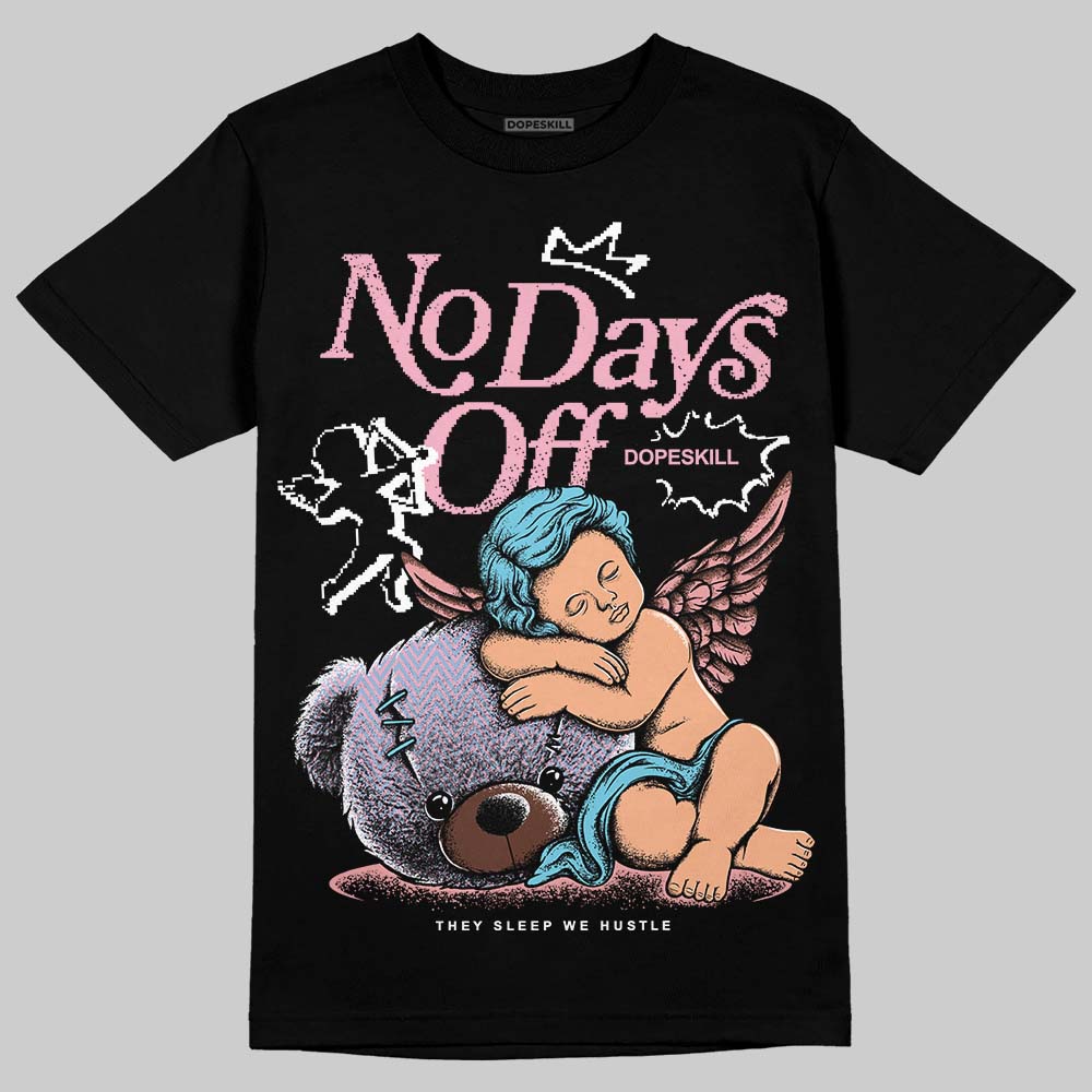Harris Tweed x Dunk Low Denim Turquoise and Baroque Brown DopeSkill T-Shirt New No Days Off Graphic Streetwear - Black