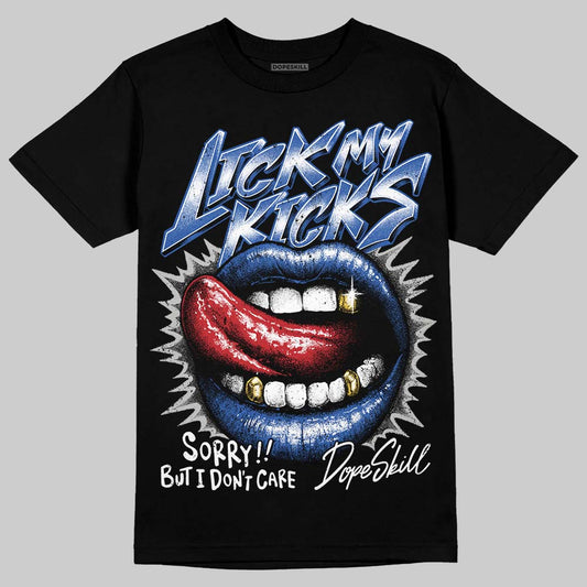 Awake NY x Jordan 5 Retro 'Black Racer Blue' DopeSkill T-Shirt Lick My Kicks Graphic Streetwear - Black