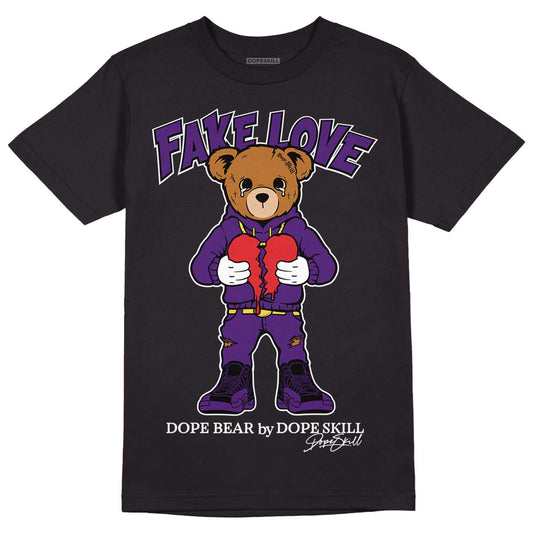 Jordan 12 “Field Purple” DopeSkill T-Shirt Fake Love Graphic Streetwear - Black