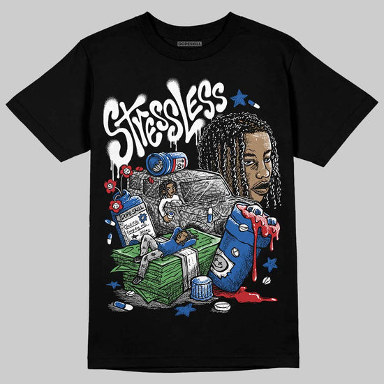Jordan 3 "True Blue" DopeSkill T-Shirt Stressless Graphic Streetwear - Black