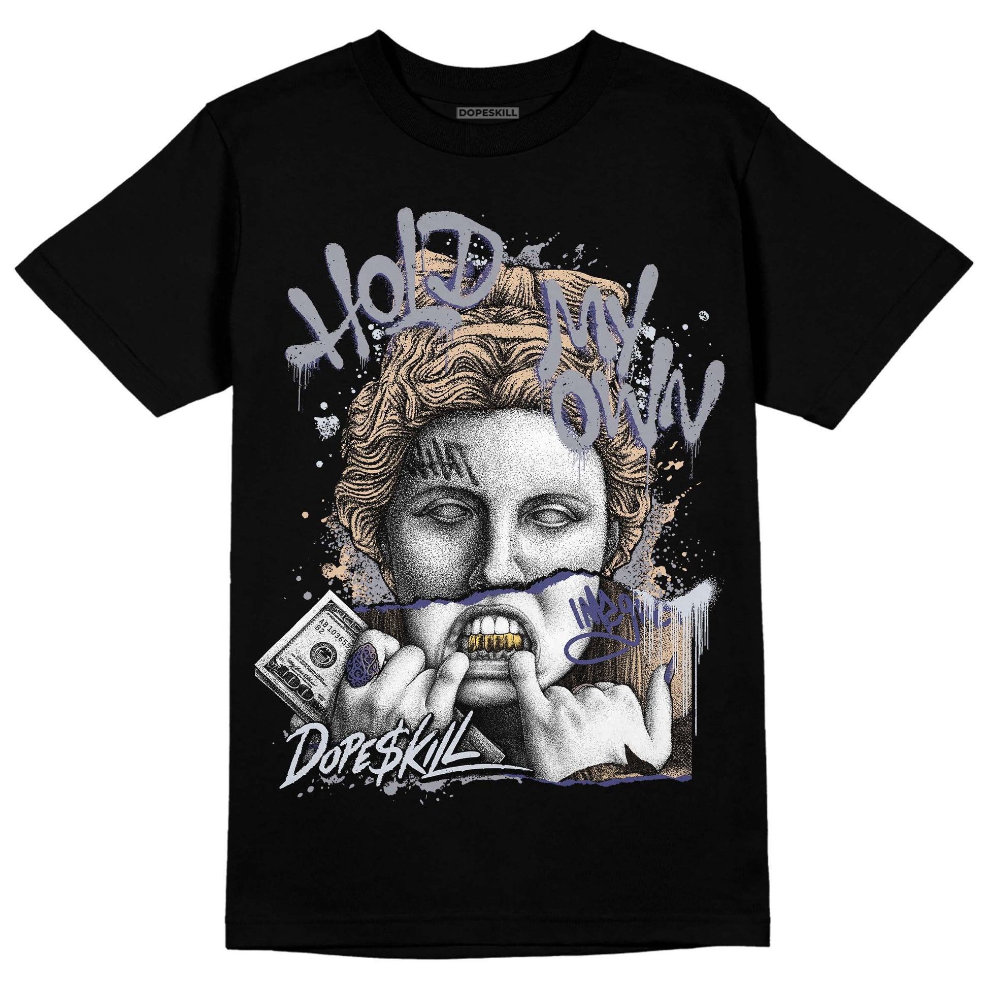 Jordan 4 Retro Frozen Moments DopeSkill T-Shirt Hold My Own Graphic Streetwear - Black 