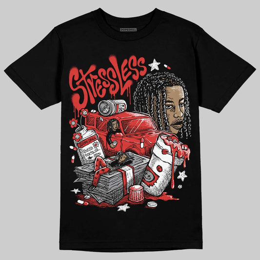 Jordan 4 Retro Toro Bravo DopeSkill T-Shirt Stressless Graphic Streetwear - Black