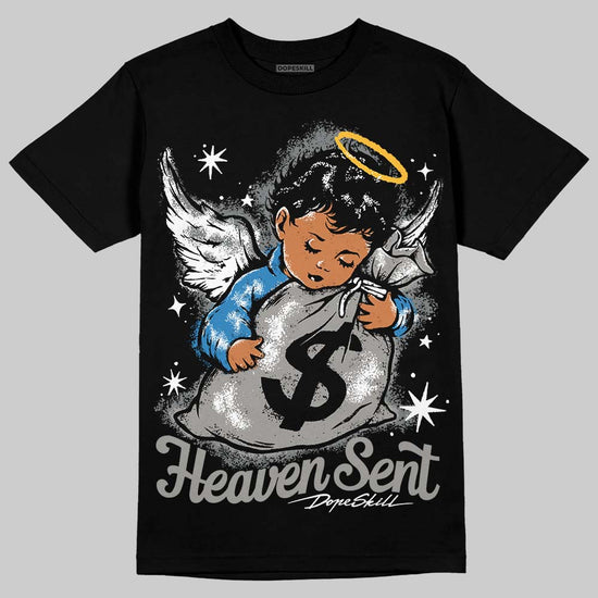 Jordan 9 Cool Grey DopeSkill T-Shirt Heaven Sent Graphic Streetwear - Black