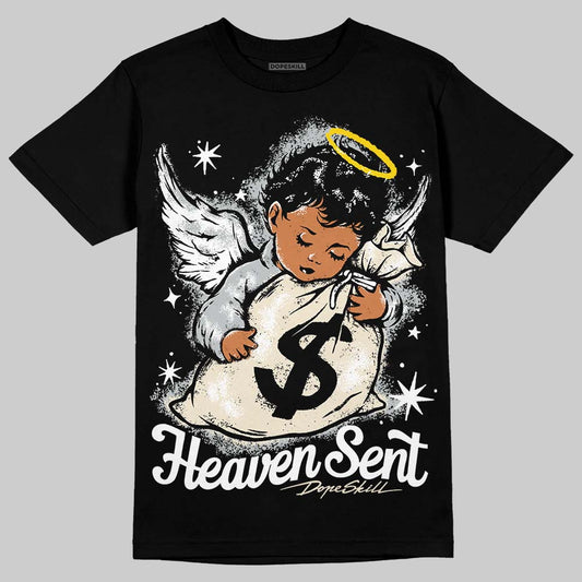 Jordan 5 Retro Reverse Metallic DopeSkill T-Shirt Heaven Sent Graphic Streetwear - Black