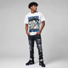 Black University Blue 5s DopeSkill T-Shirt Sorry I've Been Trappin Graphic