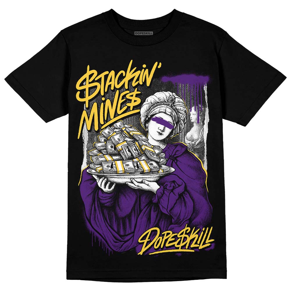 Jordan 12 “Field Purple” DopeSkill T-Shirt Stackin Mines Graphic Streetwear - Black