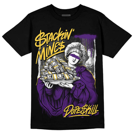 Jordan 12 “Field Purple” DopeSkill T-Shirt Stackin Mines Graphic Streetwear - Black