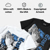 Black University Blue 5s DopeSkill T-Shirt Trust God Graphic