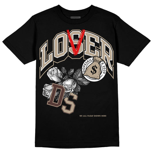 Jordan 1 High OG “Latte” DopeSkill T-Shirt Loser Lover Graphic Streetwear - Black