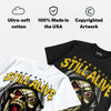 Black Tour Yellow AJ 4 Thunder DopeSkill Oversize Print T-Shirt Still Alive Graphic