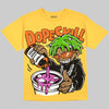 Jordan 4 Thunder DopeSkill T-Shirt Pour Up Graphic Streetwear  Mustard