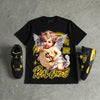 Black Tour Yellow AJ 4 Thunder DopeSkill T-Shirt Real Ones Angel Graphic