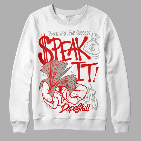 Jordan 3 Fire Red DopeSkill Sweatshirt Speak It Graphic Streetwear - White 