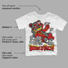 Fire Red 3s DopeSkill Toddler Kids T-shirt Born To Be Rich Graphic