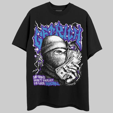 PURPLE Sneakers DopeSkill T-Shirt New Get Rich Graphic Streetwear - Black