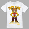 Dunk Yellow Bordeaux DopeSkill T-Shirt Fake Love Graphic Streetwear - White