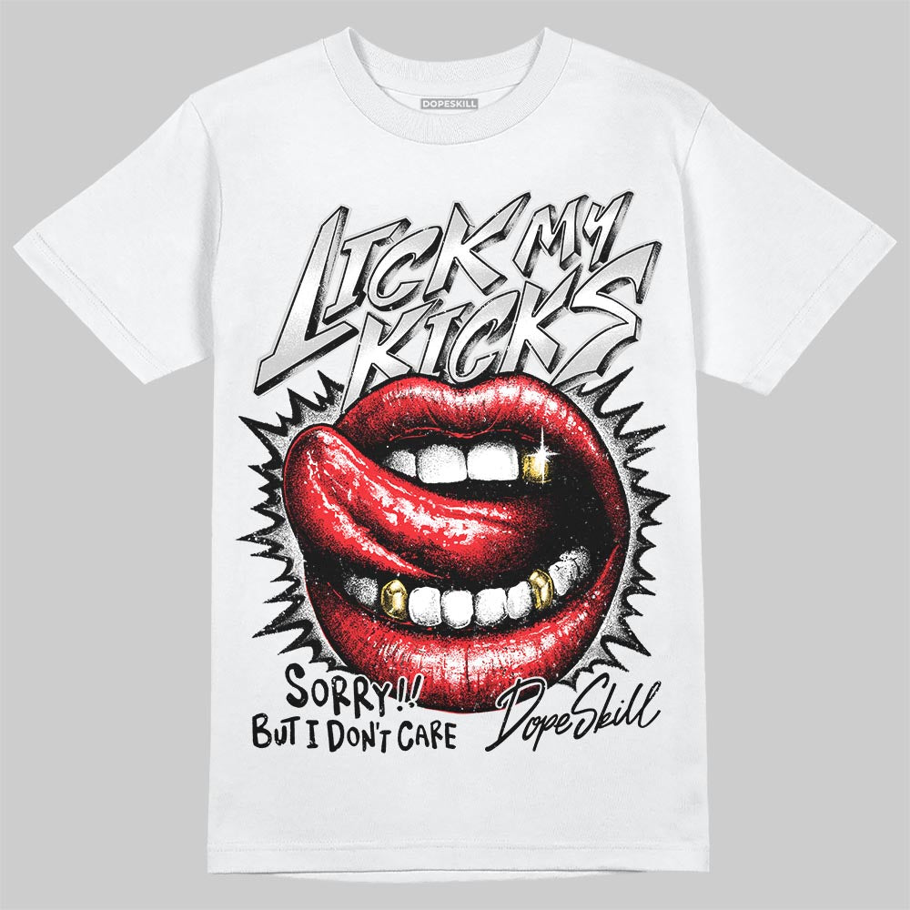 Air Foamposite One 'Triple White' DopeSkill T-Shirt Lick My Kicks Graphic Streetwear - White