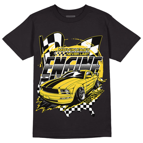 Jordan 4 Tour Yellow Thunder DopeSkill T-Shirt ENGINE Tshirt Graphic Streetwear - Black