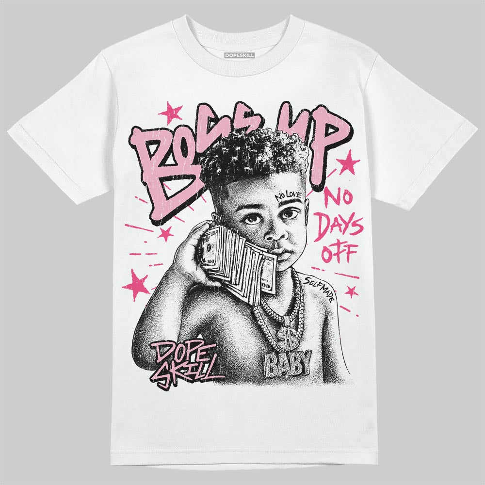 Jordan 4 Iced Carmine DopeSkill T-Shirt Boss Up Graphic Streetwear - White 
