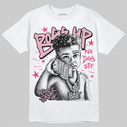 Jordan 4 Iced Carmine DopeSkill T-Shirt Boss Up Graphic Streetwear - White 