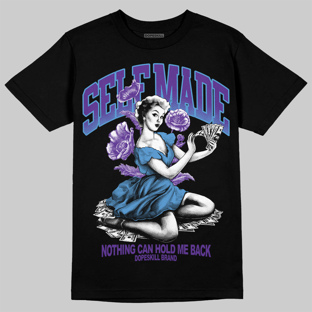Purple Sneakers DopeSkill T-Shirt Self Made Graphic Streetwear - Black