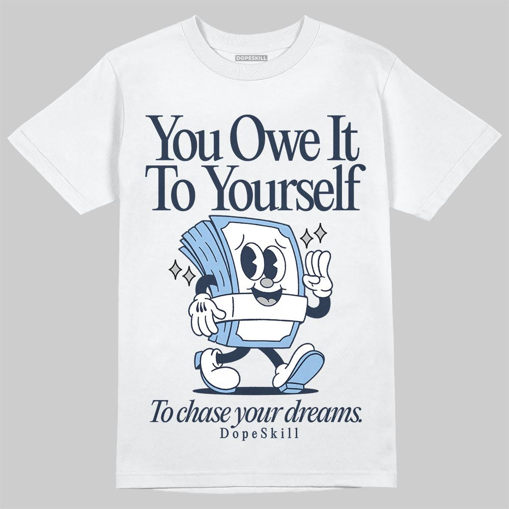Asics Gel-Cumulus 16 Wash/Independence Blue DopeSkill T-Shirt Owe It To Yourself Graphic Streetwear - White