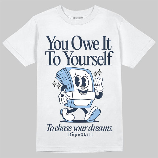 Asics Gel-Cumulus 16 Wash/Independence Blue DopeSkill T-Shirt Owe It To Yourself Graphic Streetwear - White