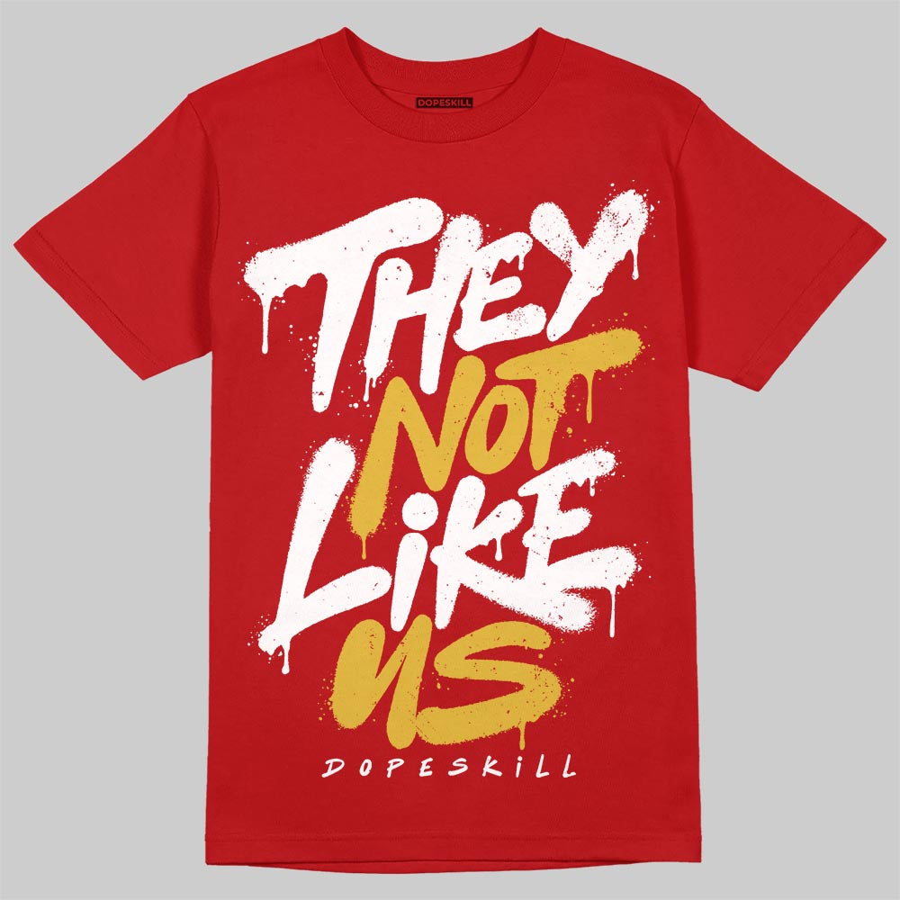 Red Sneakers DopeSkill T-Shirt They Not Like Us Graphic Streetwear - Red