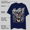 Midnight Navy 3s DopeSkill Navy T-shirt Heartless Graphic