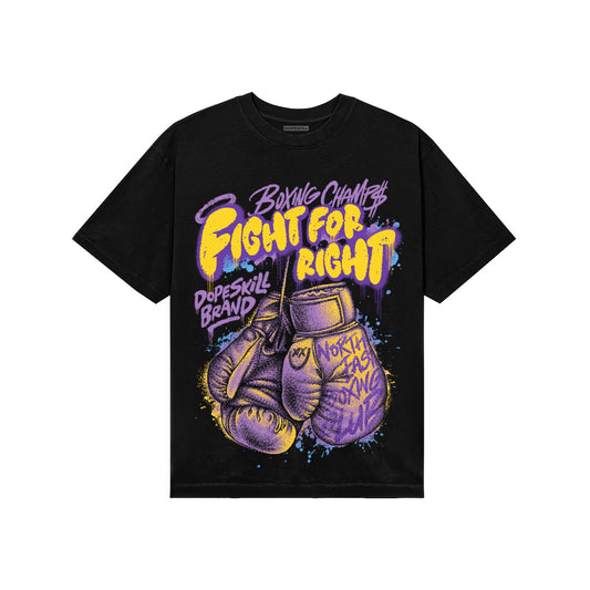 PURPLE Sneakers DopeSkill T-Shirt Fight For Right Graphic Streetwear - black